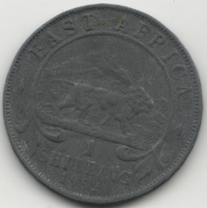 (1952) Монета Британская Восточная Африка 1952 год 1 шиллинг &quot;Георг VI&quot;  ПОДДЕЛКА ТОГО ВРЕМЕНИ Цинк 